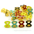 Wholesale gold alloy drip oil Charm Infinity symbol connector for diy Leather bracelet